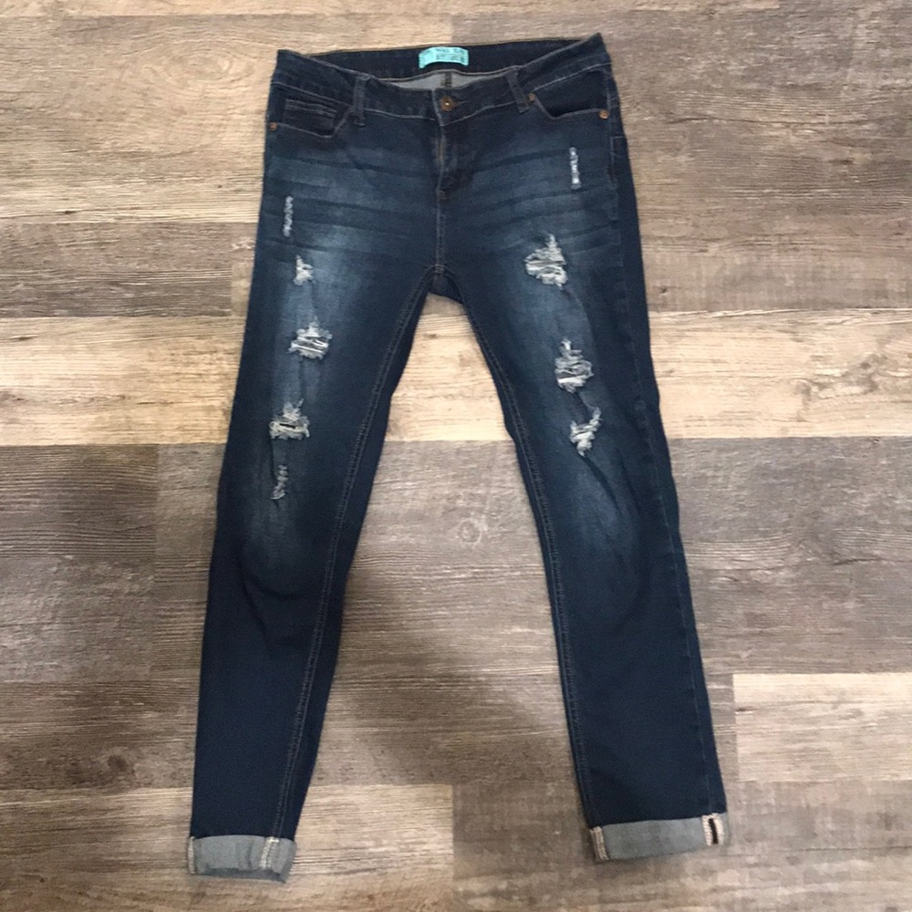 dark wash skinny jeans!